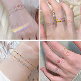 SUMMER FLOWER HEART TATTOOS FINGER STICKERS_CWMM8227