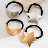 MATTE STAR ELASTIC HAIR TIE FOR CHIC LOW PONYTAIL_CWAHA6246