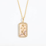 NEW CREATIVE 12 CONSTELLATIONS ZIRCON NECKLACE_CWMM3837