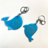 CUTE WHALE SLIDE MIRROR KEYCHAIN ACRYLIC GIFT_CWMM6372