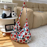 Cwab3894_Printed Single Shoulder Shopping Bag Canvas Bag