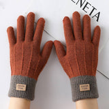 Women Warm And Cold Knitted Gloves_Cwag0030