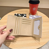 Cute Cartoon Cat Print Trifold Money Clip Wallet_Cwab06203