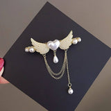 SWEET HEART TASSEL SPRING CLIP PEARL HAIRPIN_CWAHA4694