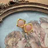 ADVANCED PINK RESIN EARRINGS AND EARRINGS_CWAJE1352