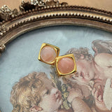 ADVANCED PINK RESIN EARRINGS AND EARRINGS_CWAJE1352