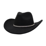 Western Ethnic Felt Cowboy Fedora Hat_Cwah04405