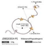 LUXURY 18K GOLD TWO TONE STARFISH TOE CHAIN_CWAJE4739