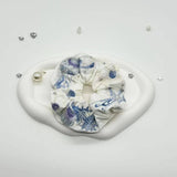 EMBROIDERED MARINE LIFE SQUARE SCARF HAIR TIE_CWAHA3691