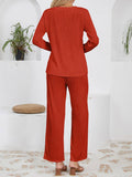 Solid-Color Knitted Jacquard Long Loose Suit