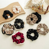 BEADED LARGE INTESTINE HAIR RING SCRUNCHIES_CWAHA2881