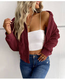 Solid-Color Polar Fleece Lapel Zipper Jacket