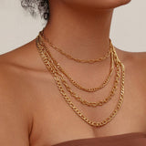 LAYERED CUBAN PAPERCLIP CHAIN NECKLACE_CWMM3585