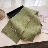Solid Knit Scarf Soft Warm Winter Shawl_Cwasc03456