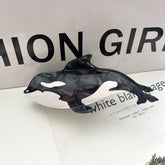 Tricolor Orca Acetate Claw Clip Ocean Chic Style