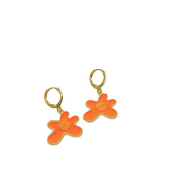 Trendy Commuter Floral Enamel Earrings Ring
