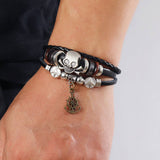 CREATIVE BEADED CROSS LEATHER BRACELET_CWMM4516