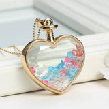 HEART CRYSTAL PLANT DRIED FLOWER NECKLACE_CWAJE2432