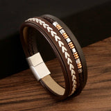 RETRO STAINLESS STEEL MAGNET BUCKLE BRACELET_CWAJE1461