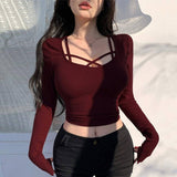 U-Neck Slim-Fit Fashion All-In-One Top