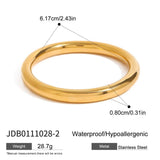 ELEGANT GOLD TONE ROUND BANGLE TITANIUM STEEL_CWAJE4704