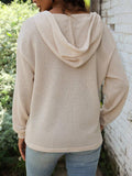 Solid-Color Hooded Loose Long-Sleeved Sweatshirt_Cwohol1143