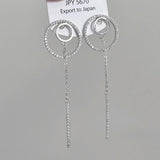 HOLLOW GEOMETRIC RING TASSEL EARRINGS_CWAJE1314