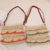 COLORFUL CROSSBODY LACE BEACH STRAW BAG_CWAB1885