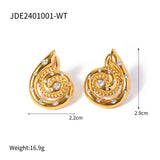 SIMPLE AND STYLISH 18K GOLD SPIRAL EARRINGS_CWASC1661