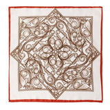 Retro Geometric Print Square Scarf_Cwasc0923