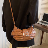 Fashionable Pleated Studded Shoulder Bag_Cwab1578