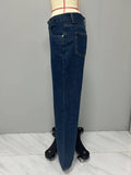 Stylish Retro Straight-Leg Baggy Denim Pants