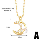 MOON STAR HEART PENDANT NECKLACE_CWAJE0915