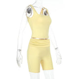 Square Neck Pleated Trendy Crop Top Set