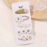 DAISY BB CLIP SET PRINTED CUTE FABRIC CLIPS_CWAHA6701