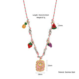 HANDMADE COTTON ROPE NECKLACE WITH SHELL CHARMS_CWMM8811