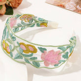 MESH EMBROIDERED FLOWER HEADBAND_CWAHA1651