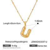 NICHE ALL MATCH TEMPERAMENT GLOSSY LETTER NECKLACE_CWAJE1893