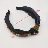 Wide Embroidered Double Knot Headband