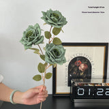 ARTIFICIAL CAPPUCCINO ROSE BOUQUET WITH 3 HEADS_CWMM6505