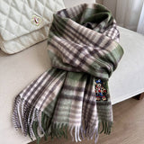 BRITISH PLAID BEAR SCARF UNISEX WINTER WARM WRAP_CWASC1496