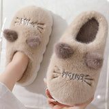 CUTE CAT ANIMAL WARM HOUSE SLIPPERS FUZZY SLIPPER_CWSHS0311
