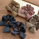Mesh Bow Scrunchie Elegant Bun Hair Tie Accessory_Cwaha07780