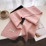 Solid Knit Scarf Soft Warm Winter Shawl_Cwasc03456