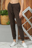 Women Drawstring Solid Color Casual Pants_Cwblp404