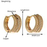 STARRY HOOP EARRINGS GOLD PLATED UNIQUE DESIGN_CWMM8534