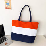 THREE COLOR THICK STRIPED CANVAS TOTE BAG_CWAB1695