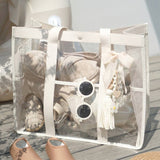 CLEAR PVC BEACH TOTE WATERPROOF TRAVEL BAG_CWAB1915