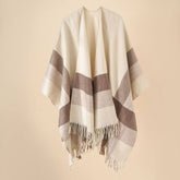 FASHIONABLE WARM STRIPED COLOR MATCHING SHAWL_CWMM2087