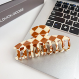 Checkerboard Hair Claw ? Candy Color Acetate Look_Cwmm10084
